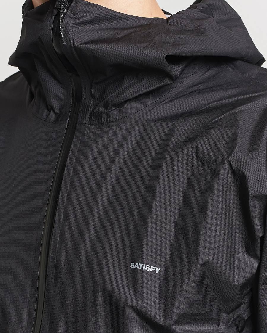 Mies | Takit | Satisfy | Pertex 3L Fly Rain Jacket Black