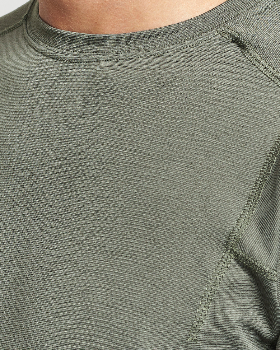 Mies | T-paidat | Snow Peak | Recycled Polyester/Wool Long Sleeve T-Shirt Olive