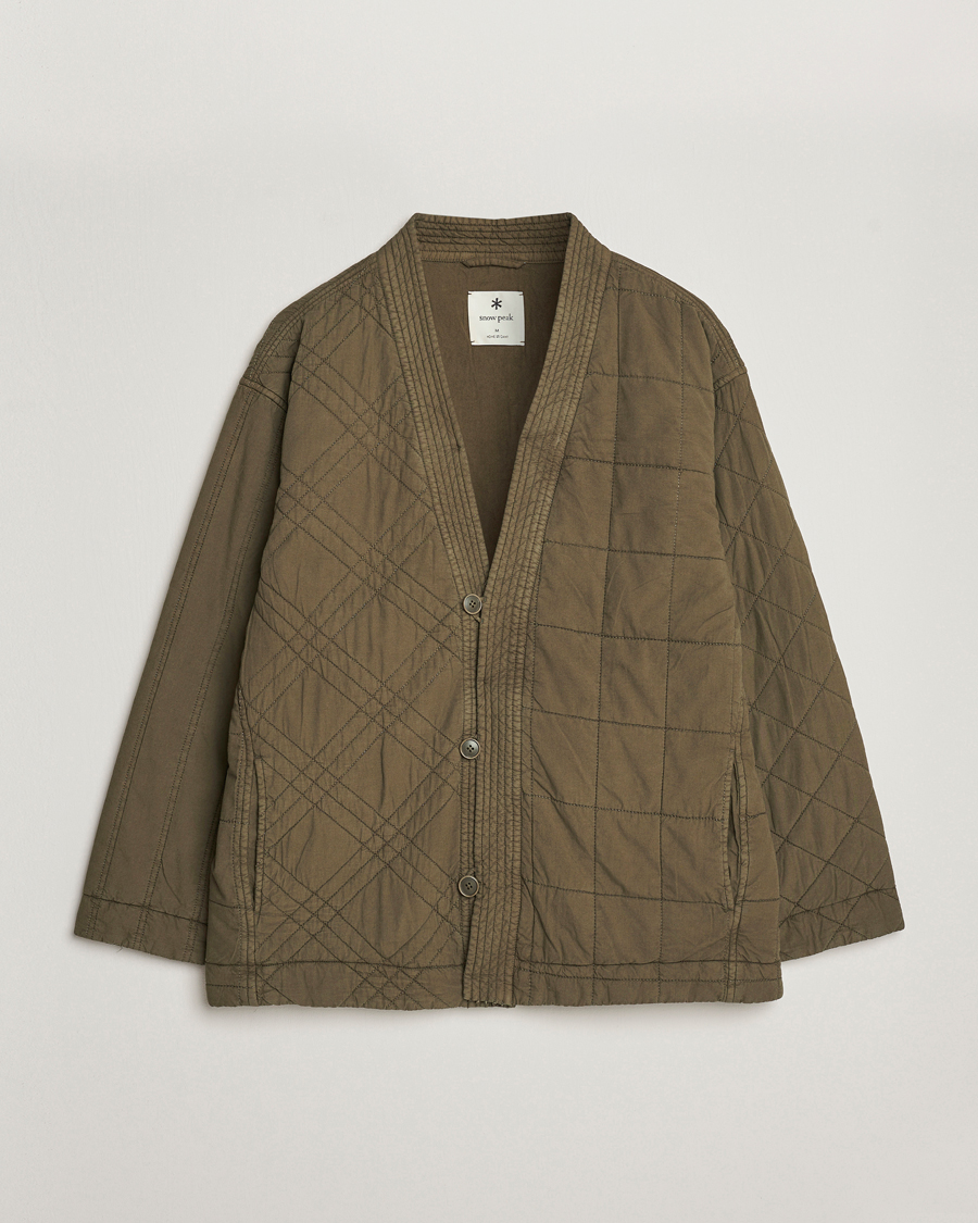 Mies | Takit | Snow Peak | Natural Dyed Quilted Jacket Olive