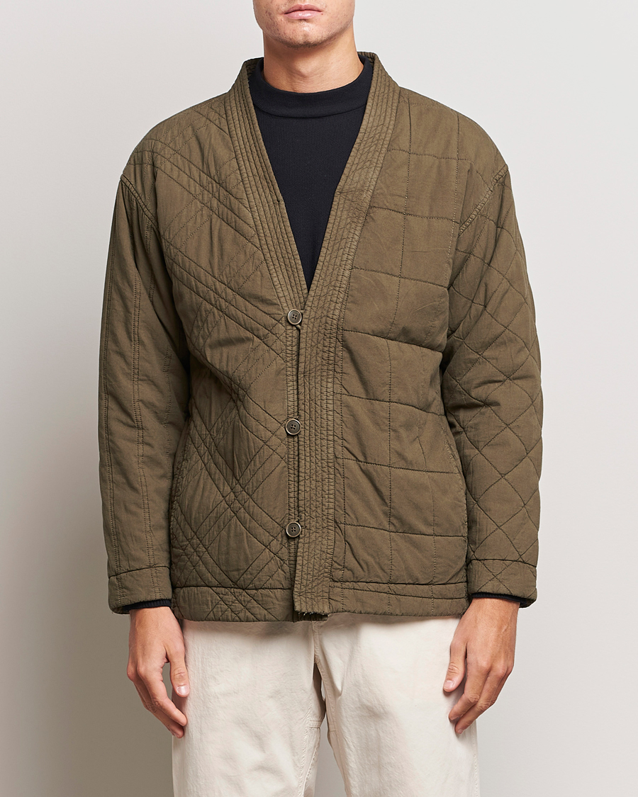 Mies |  | Snow Peak | Natural Dyed Quilted Jacket Olive