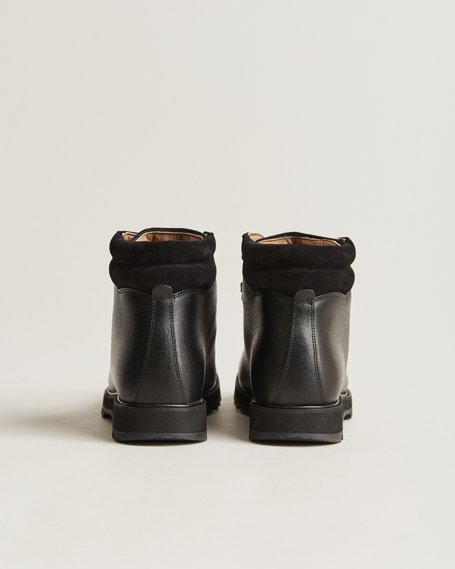 Mies | Myrqvist Duved II Laced Boot Black Grain Calf | Myrqvist | Duved II Laced Boot Black Grain Calf