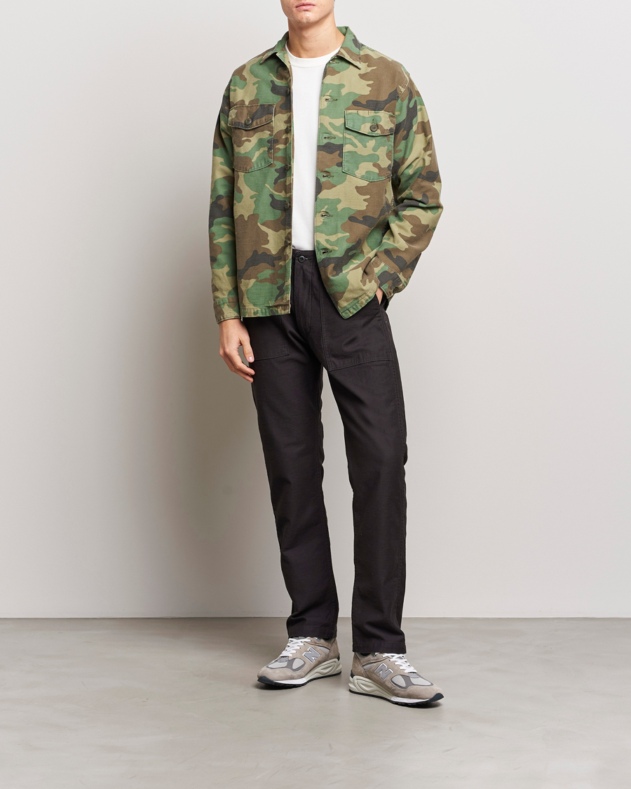 Mies | Kauluspaidat | orSlow | Cotton Sateen US Army Overshirt Woodland Camo