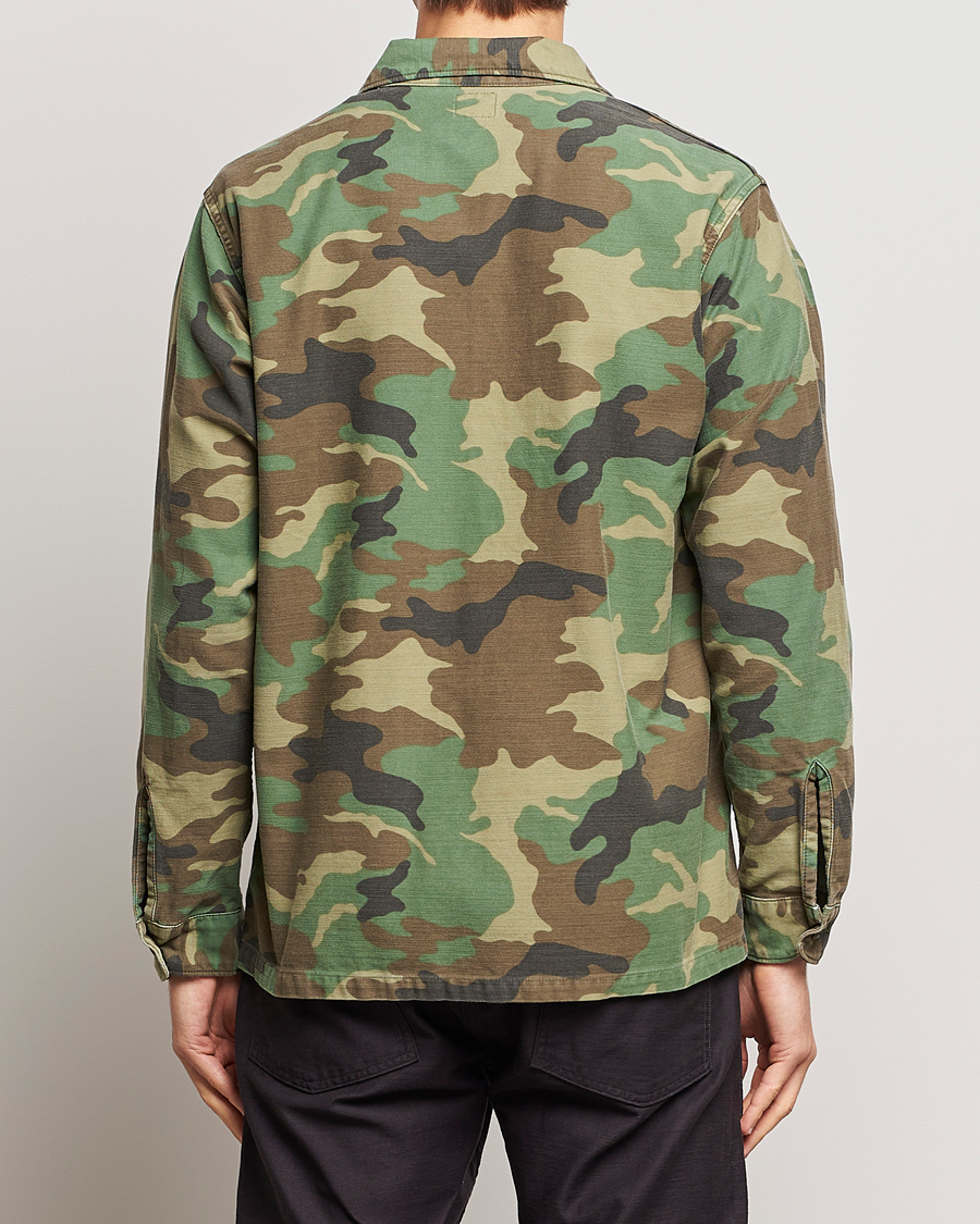 Mies | Kauluspaidat | orSlow | Cotton Sateen US Army Overshirt Woodland Camo