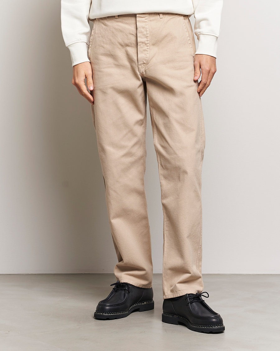 Mies | Housut | orSlow | French Work Pants Beige