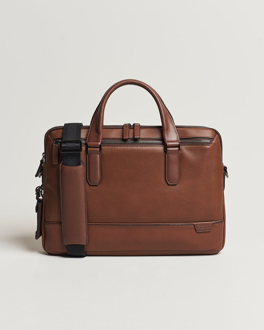 Mies | Laukut | TUMI | Harrison Sycamore Slim Leather Brief Cognac