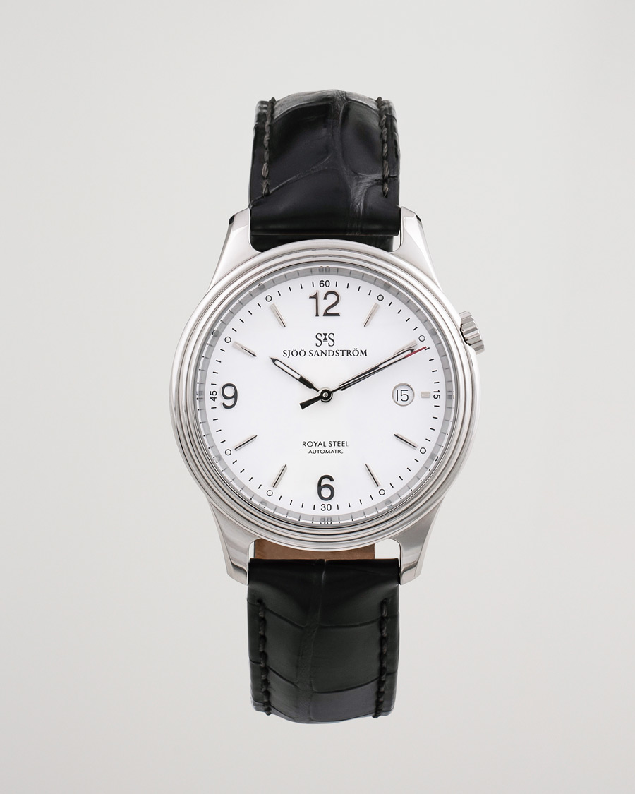 Mies | Sjöö Sandström Pre-Owned Royal Steel Classic 41mm SS-1841-1 Steel White | Sjöö Sandström Pre-Owned | Royal Steel Classic 41mm SS-1841-1 Steel White