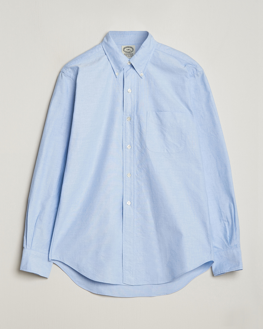 Mies |  | Kamakura Shirts | Vintage Ivy Oxford Button Down Shirt Light Blue