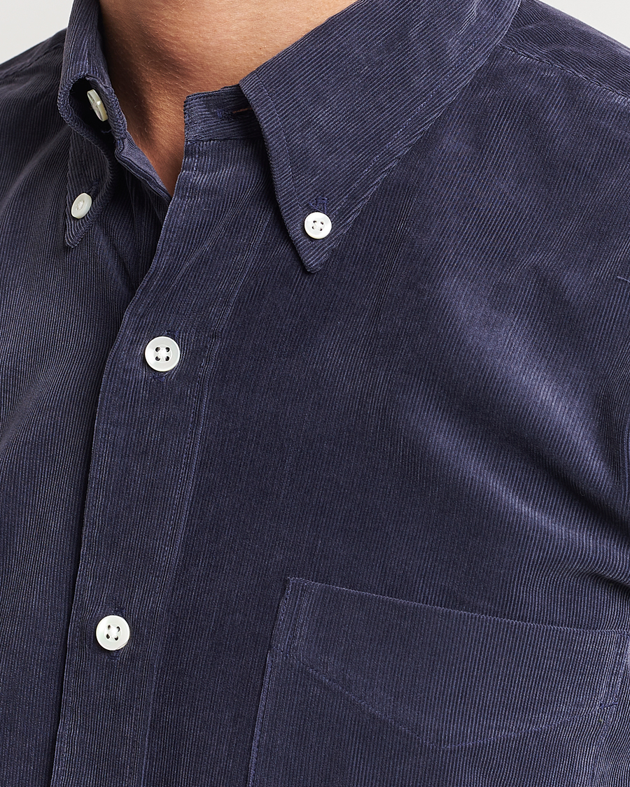 Mies | Kauluspaidat | Kamakura Shirts | Vintage Ivy Japanese Corduroy Shirt Navy