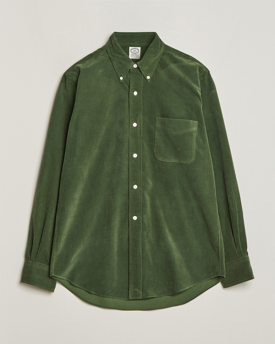 Mies | Kauluspaidat | Kamakura Shirts | Vintage Ivy Japanese Corduroy Shirt Green