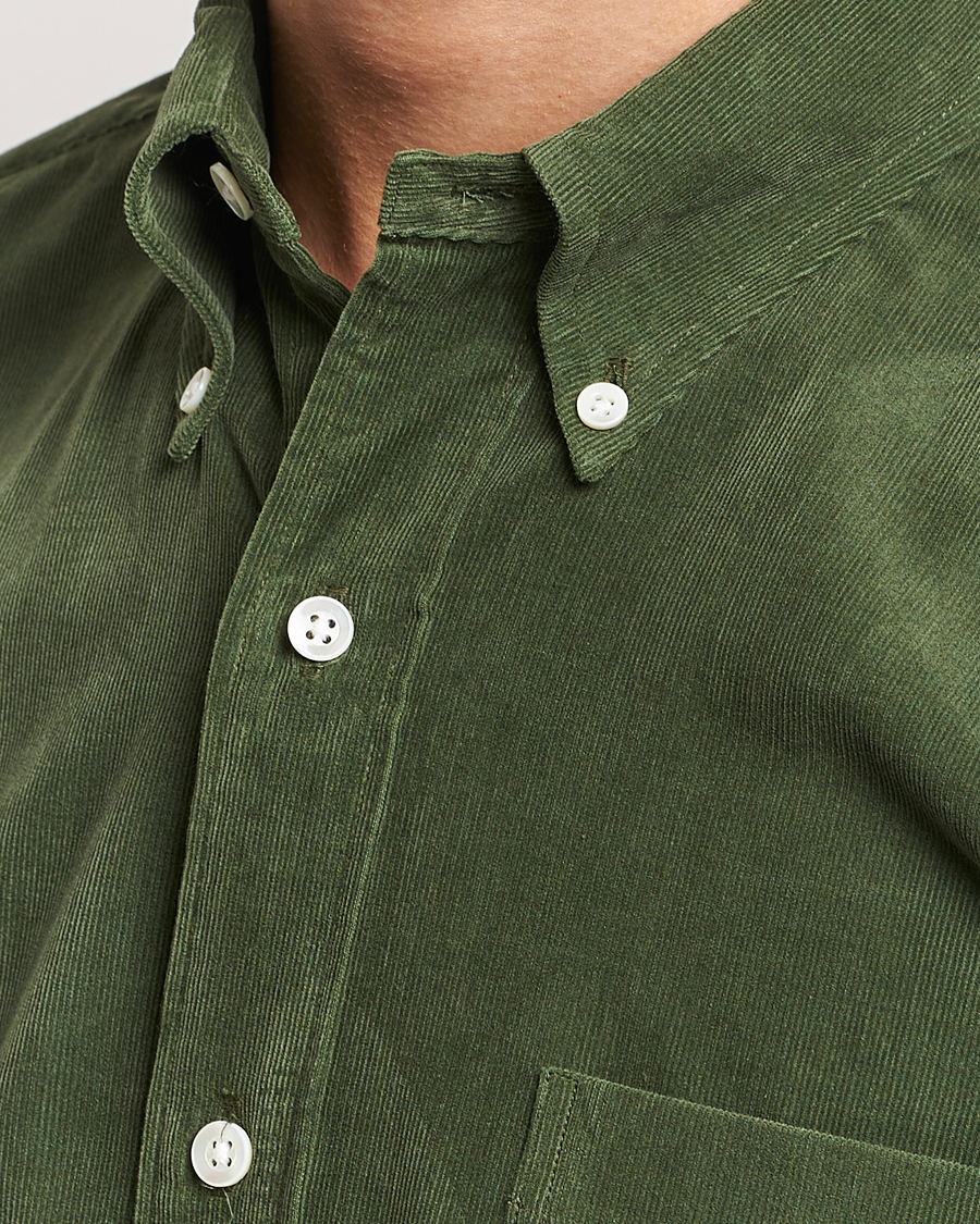 Mies | Kauluspaidat | Kamakura Shirts | Vintage Ivy Japanese Corduroy Shirt Green