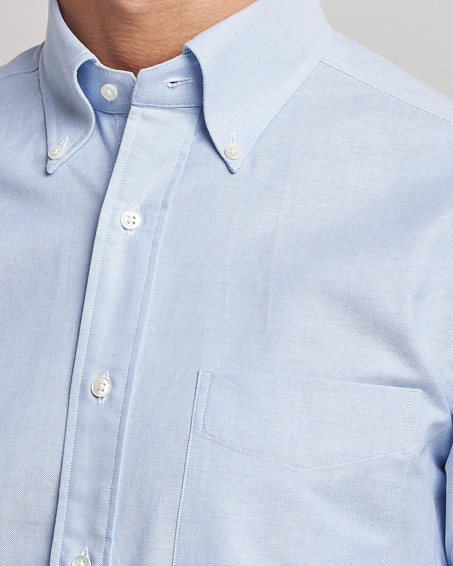 Mies | Kauluspaidat | Kamakura Shirts | Slim Fit Oxford Button Down Shirt Light Blue