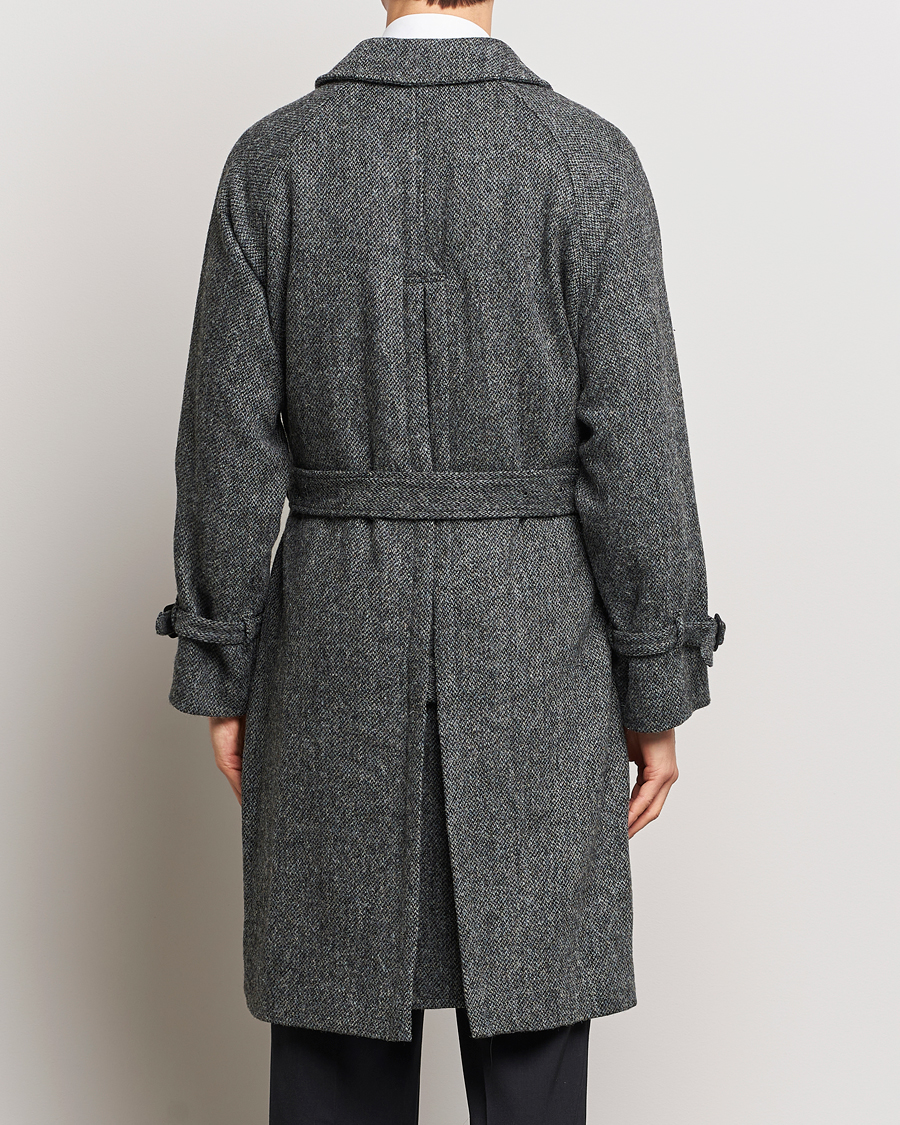 Mies | Takit | Beams F | Harris Tweed Raglan Coat Dark Grey