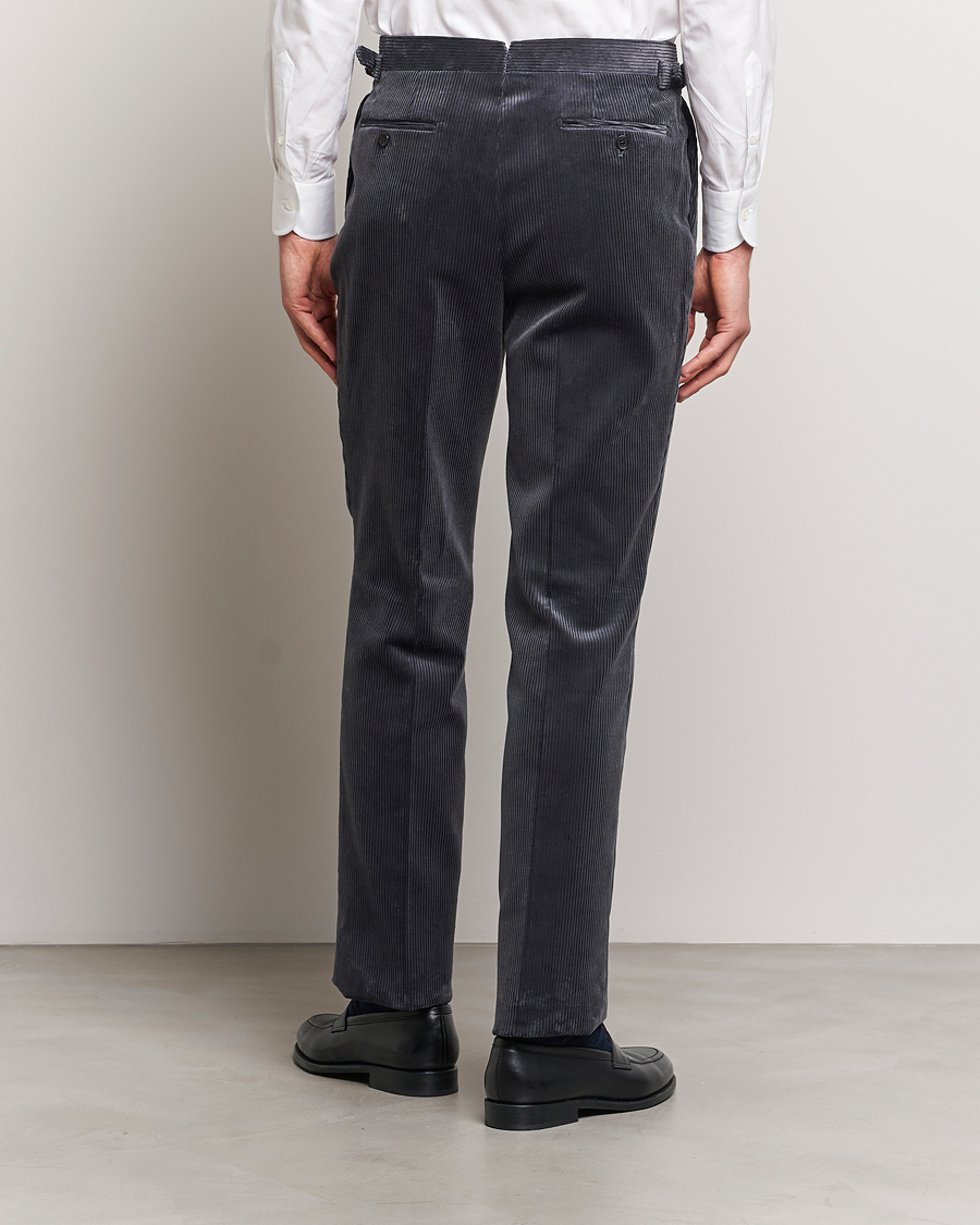 Mies | Housut | Beams F | Corduroy Side Adjuster Trousers Charcoal