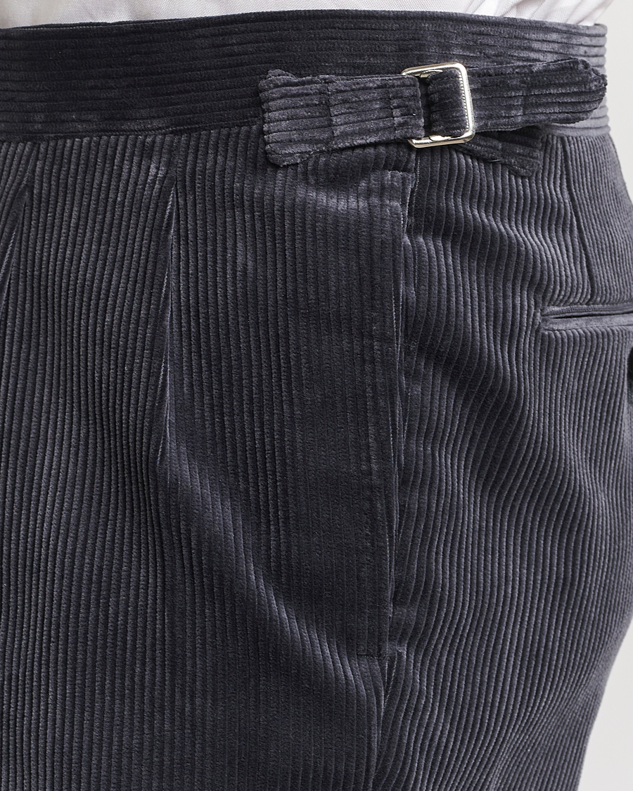 Mies | Housut | Beams F | Corduroy Side Adjuster Trousers Charcoal