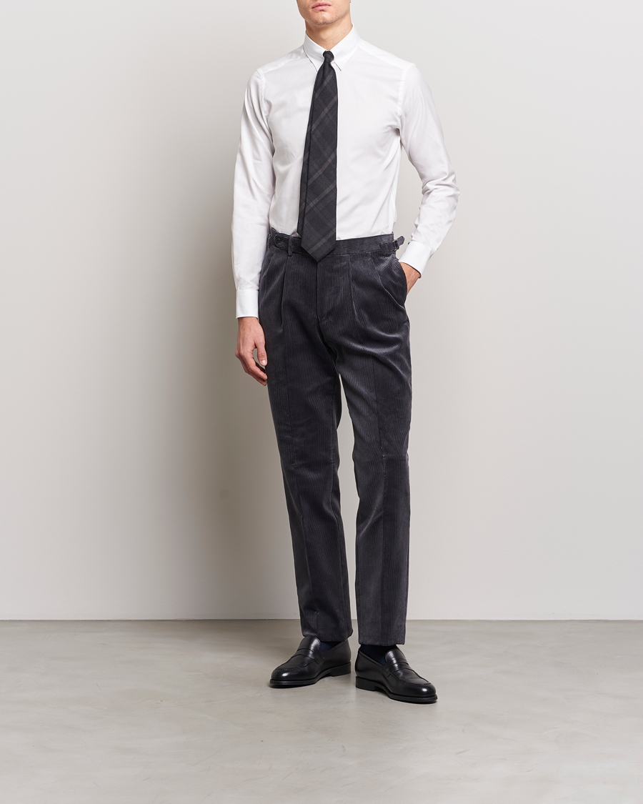 Mies | Kauluspaidat | Beams F | Oxford Tab Collar Shirt White