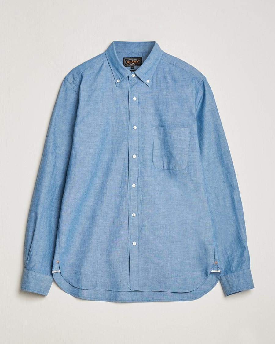 Mies | Kauluspaidat | BEAMS PLUS | Chambray Button Down Shirt Blue