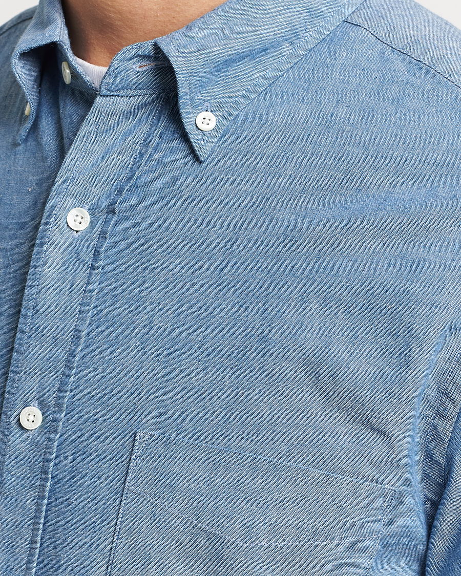 Mies | Kauluspaidat | BEAMS PLUS | Chambray Button Down Shirt Blue