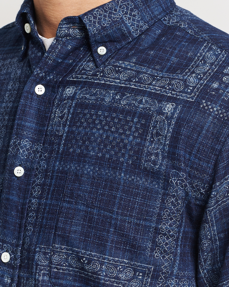 Mies | Kauluspaidat | BEAMS PLUS | Patchwork Button Down Shirt Indigo