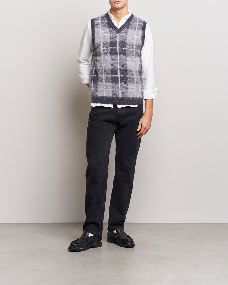 Mies | Puserot | BEAMS PLUS | Check Mohair Vest Grey