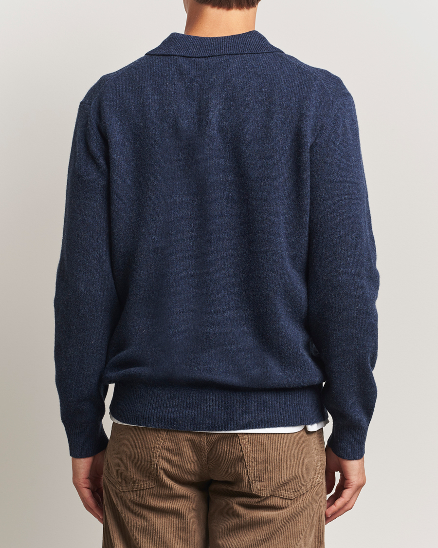 Mies | Puserot | BEAMS PLUS | Knitted Wool Polo Navy