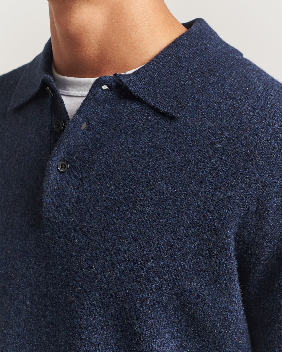 Mies | Puserot | BEAMS PLUS | Knitted Wool Polo Navy