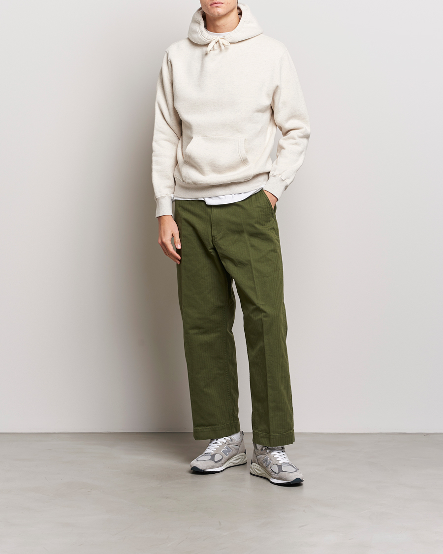 Mies | Housut | BEAMS PLUS | MIL Herringbone Trousers Olive