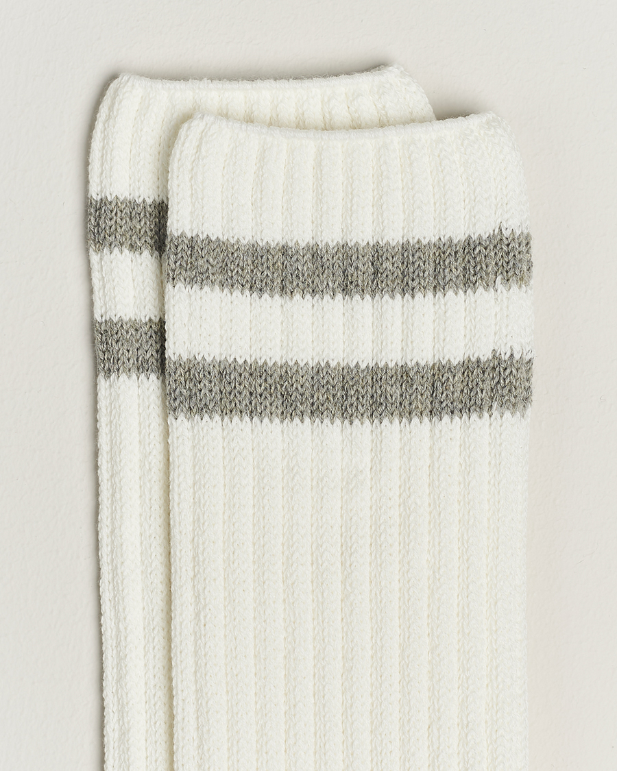 Mies |  | BEAMS PLUS | Schoolboy Socks White/Grey