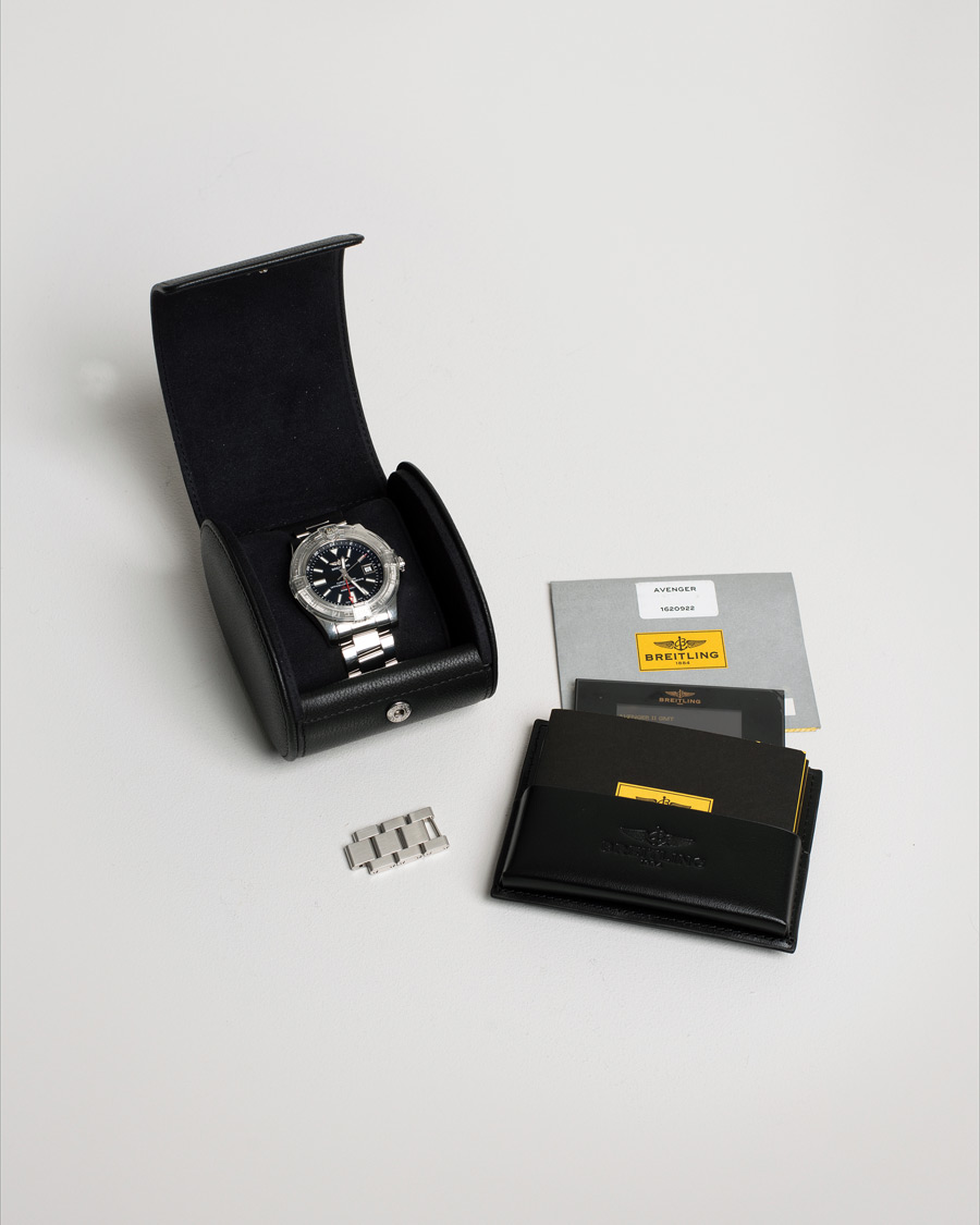 Mies | Breitling Pre-Owned Avenger II GMT A3239011 Steel Black | Breitling Pre-Owned | Avenger II GMT A3239011 Steel Black