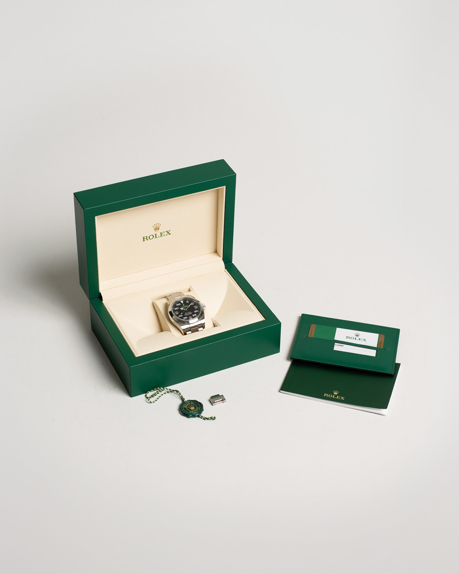 Mies | Rolex Pre-Owned Air-King Steel Black 116900 | Rolex Pre-Owned | Air-King Steel Black 116900