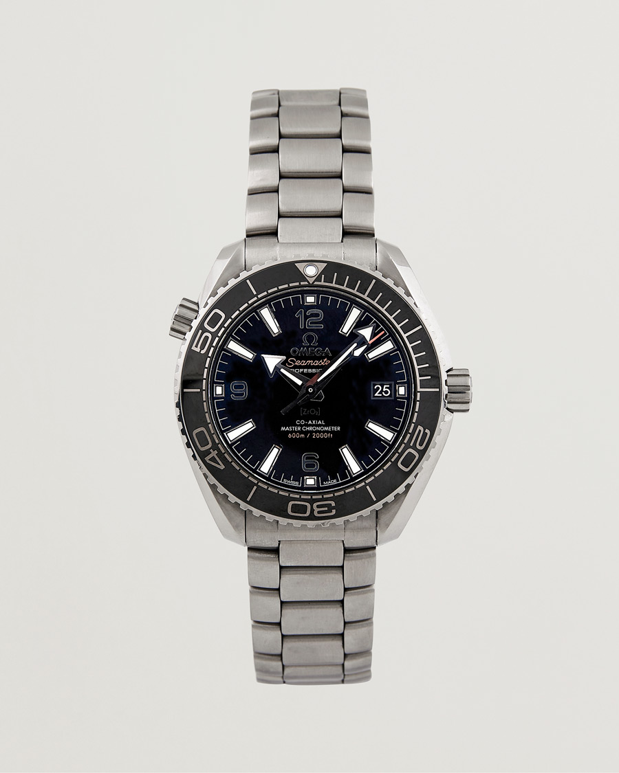 Mies | Omega Pre-Owned Seamaster Planet Ocean 21530402001001 Steel Black | Omega Pre-Owned | Seamaster Planet Ocean 21530402001001 Steel Black