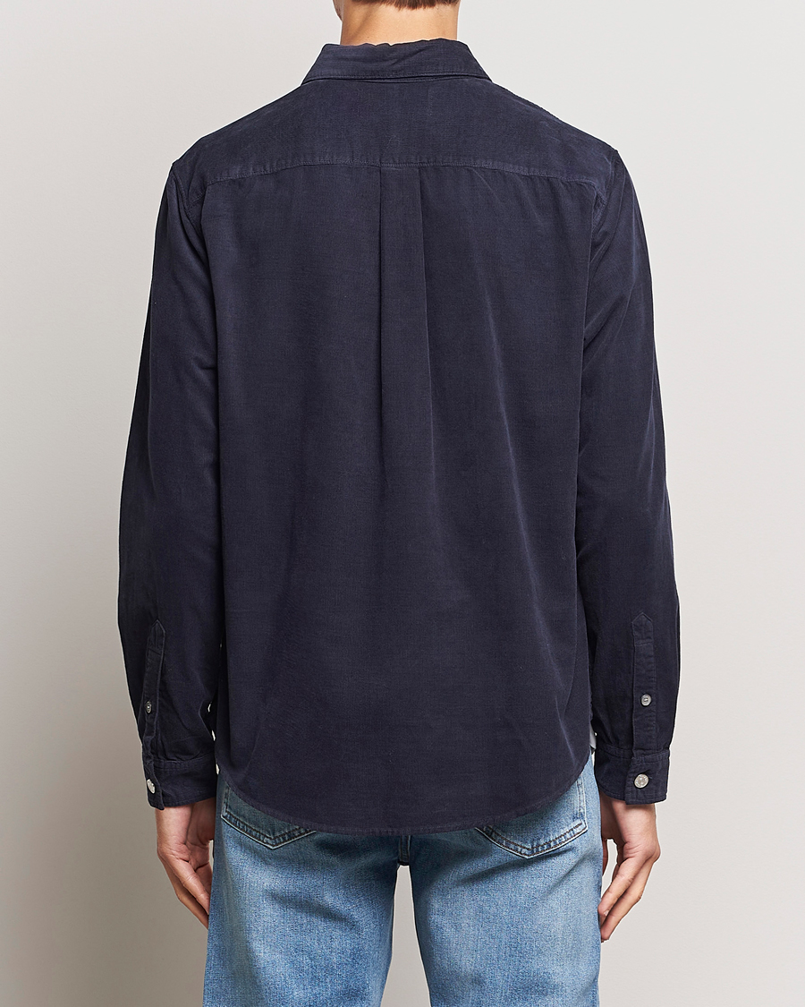 Mies | Kauluspaidat | FRAME | Douple Pocket Micro Cord Shirt Midnight Blue