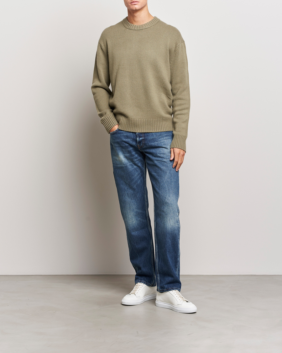 Mies | Puserot | FRAME | Cashmere Sweater Khaki Green