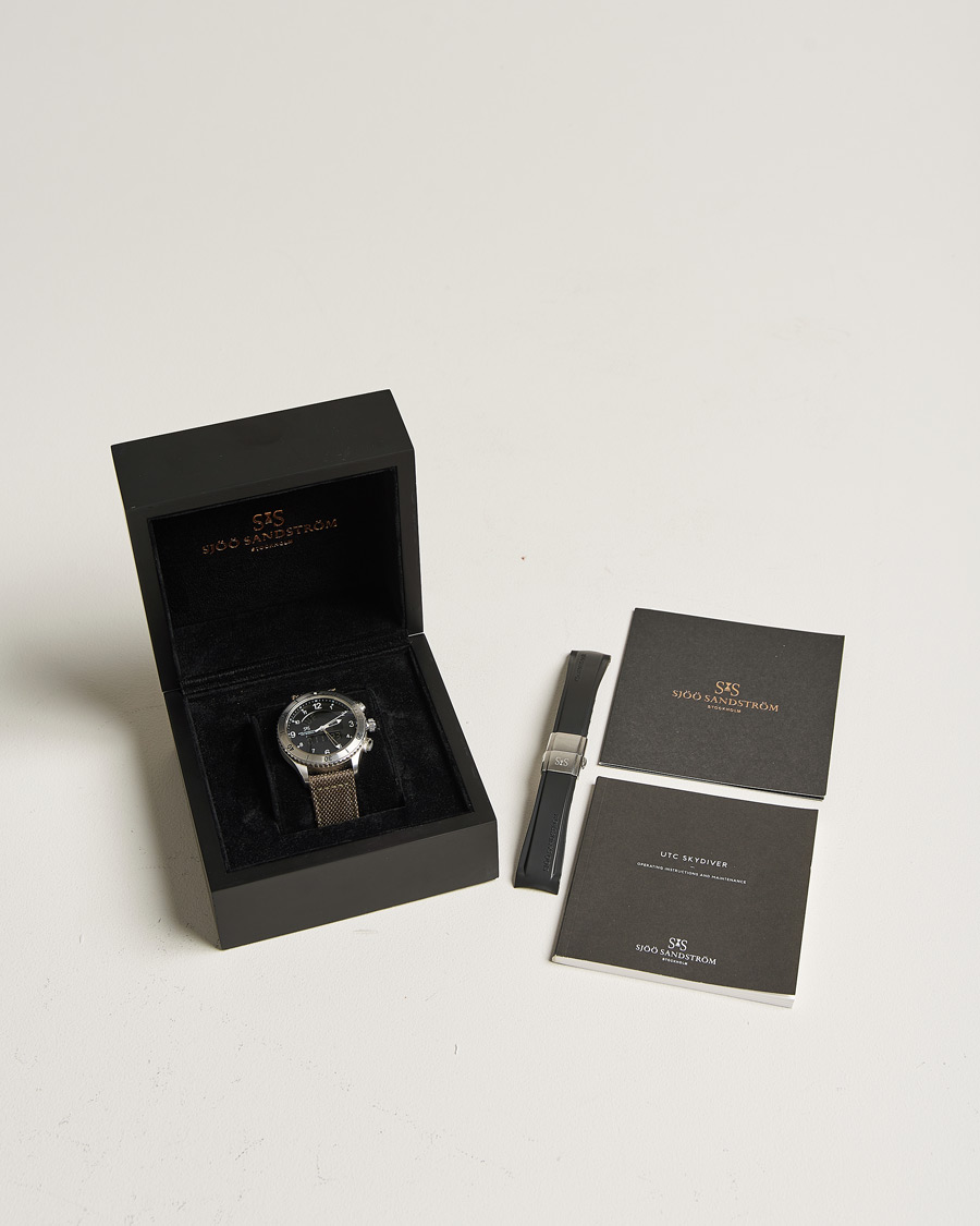 Mies | Sjöö Sandström Pre-Owned UTC Skydiver 017401 Steel Black | Sjöö Sandström Pre-Owned | UTC Skydiver 017401 Steel Black