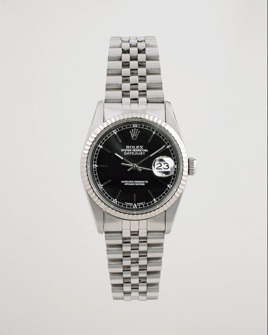 Mies | Rolex Pre-Owned Datejust 16234 Oyster Perpetual Steel Black Steel Black | Rolex Pre-Owned | Datejust 16234 Oyster Perpetual Steel Black Steel Black