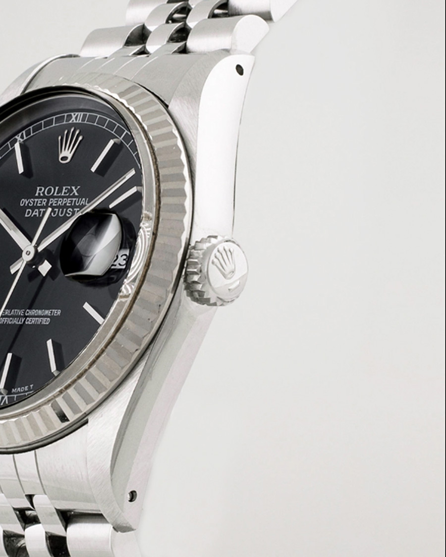 Mies | Rolex Pre-Owned Datejust 16234 Oyster Perpetual Steel Black Steel Black | Rolex Pre-Owned | Datejust 16234 Oyster Perpetual Steel Black Steel Black