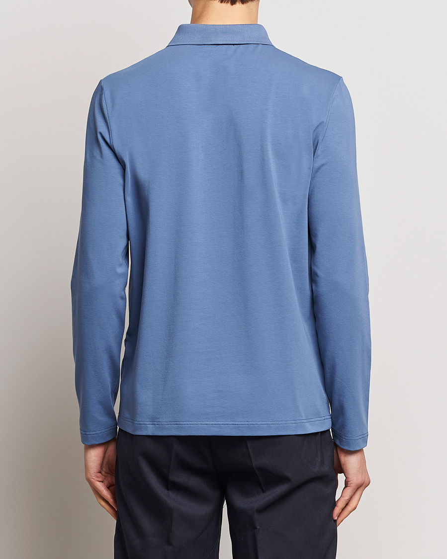 Mies | Puserot | Filippa K | Luke Lycra Poloshirt Paris Blue