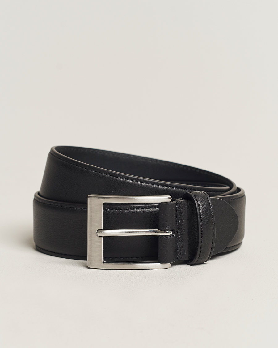 Mies | Vyöt | Canali | Leather Belt Black Calf