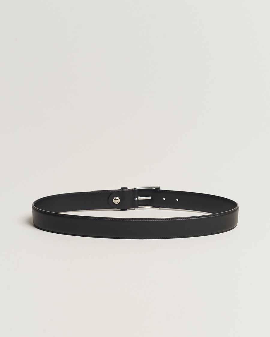 Mies | Vyöt | Canali | Classic Leather Belt Black Calf