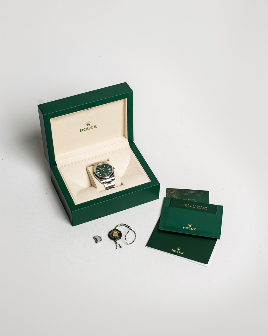 Mies | Rolex Pre-Owned Oyster Perpetual 41 Green Steel | Rolex Pre-Owned | Oyster Perpetual 41 Green Steel
