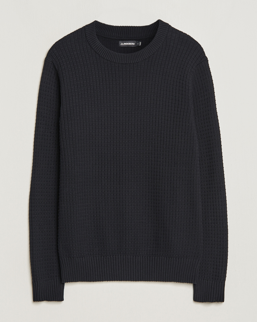 Mies | Puserot | J.Lindeberg | Archer Structure Sweater Black
