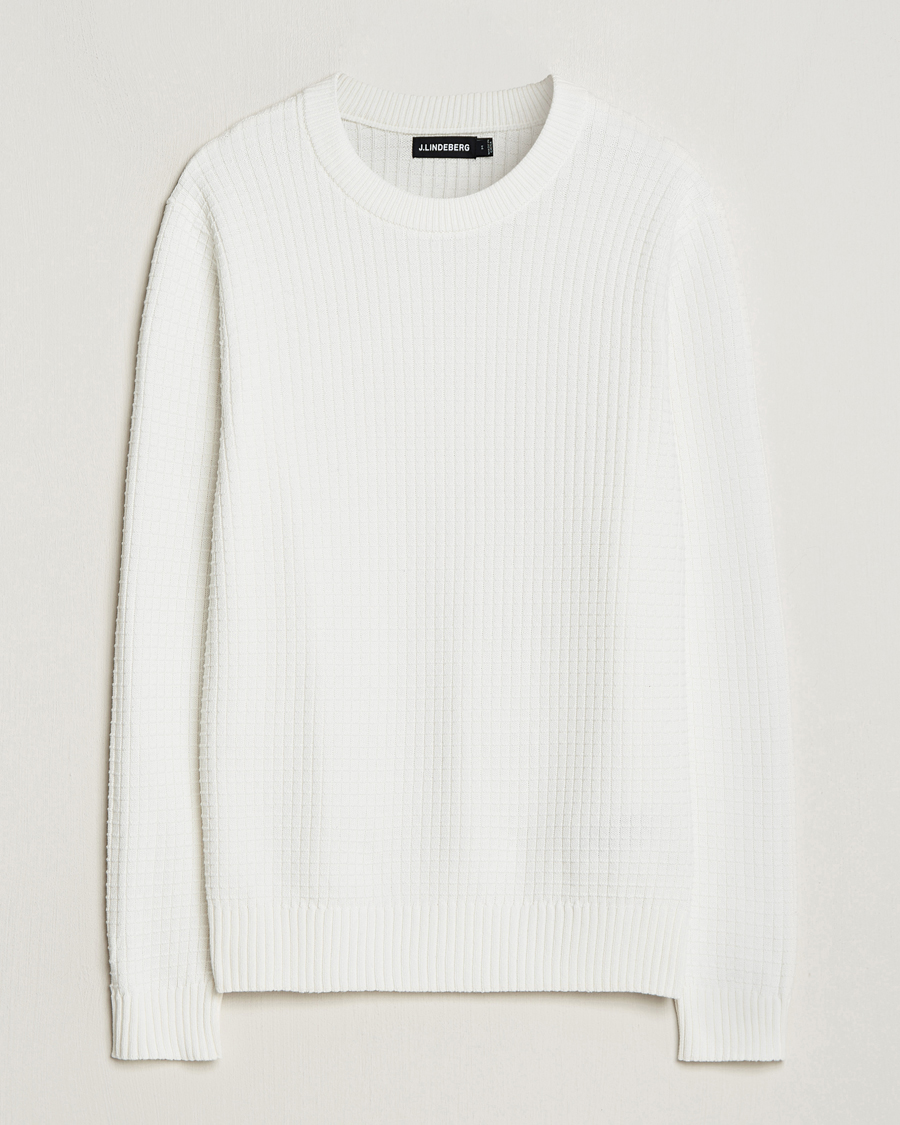 Mies |  | J.Lindeberg | Archer Structure Sweater Cloud White