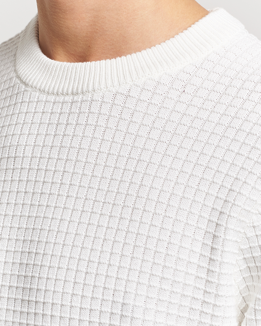 Mies | Puserot | J.Lindeberg | Archer Structure Sweater Cloud White