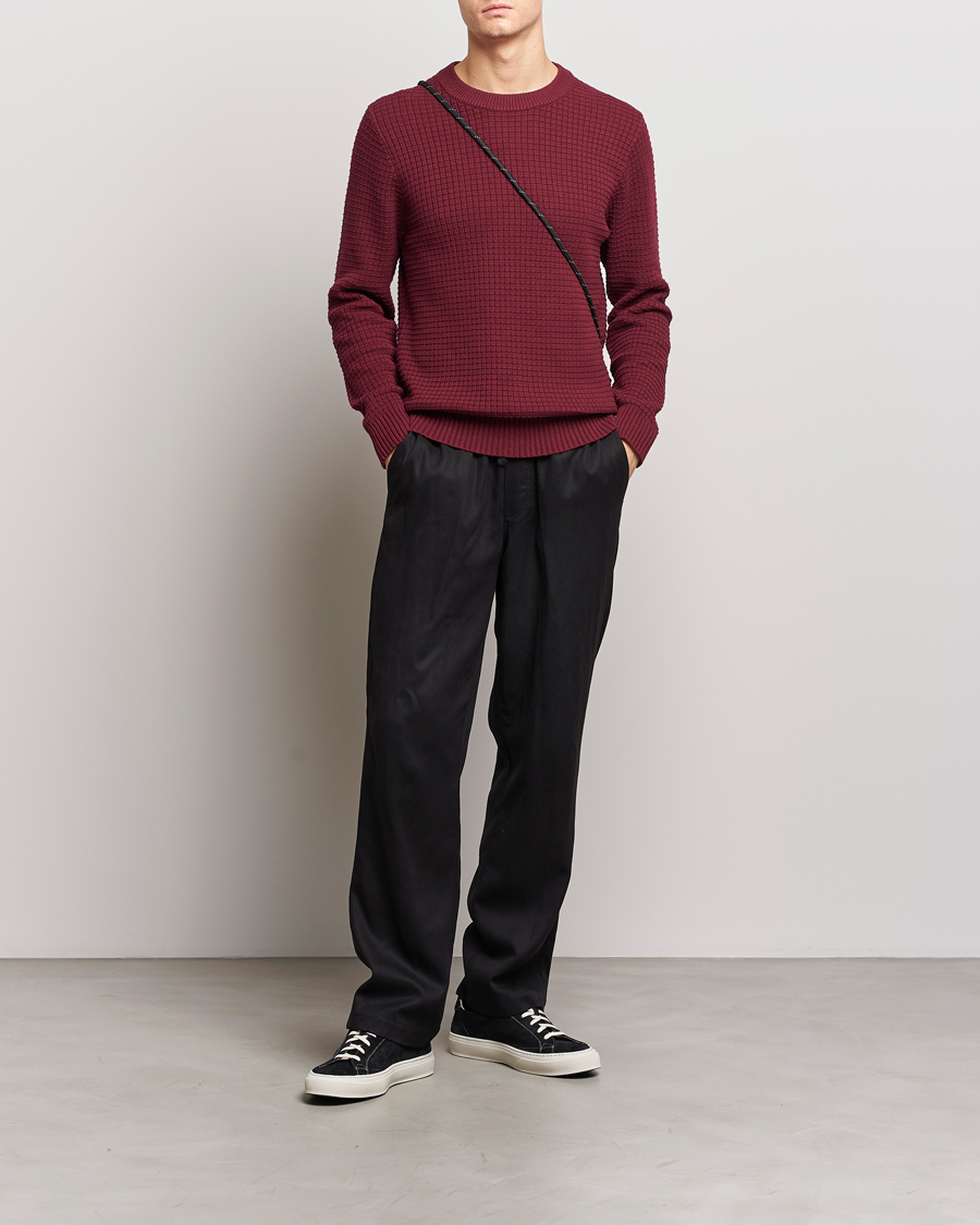 Mies | Puserot | J.Lindeberg | Archer Structure Sweater Zinfandel