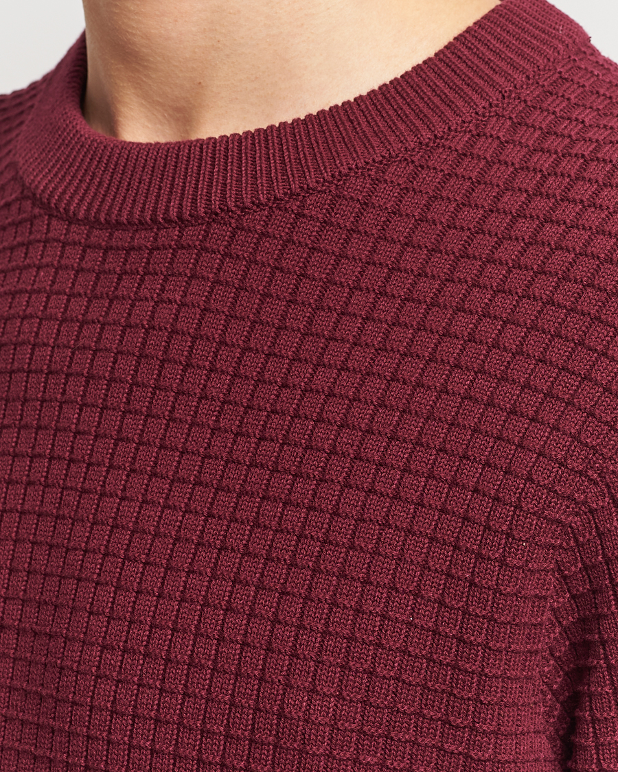 Mies | Puserot | J.Lindeberg | Archer Structure Sweater Zinfandel