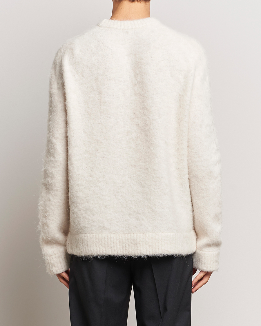 Mies | Puserot | J.Lindeberg | Harold Hairy Knit Crew Cloud White