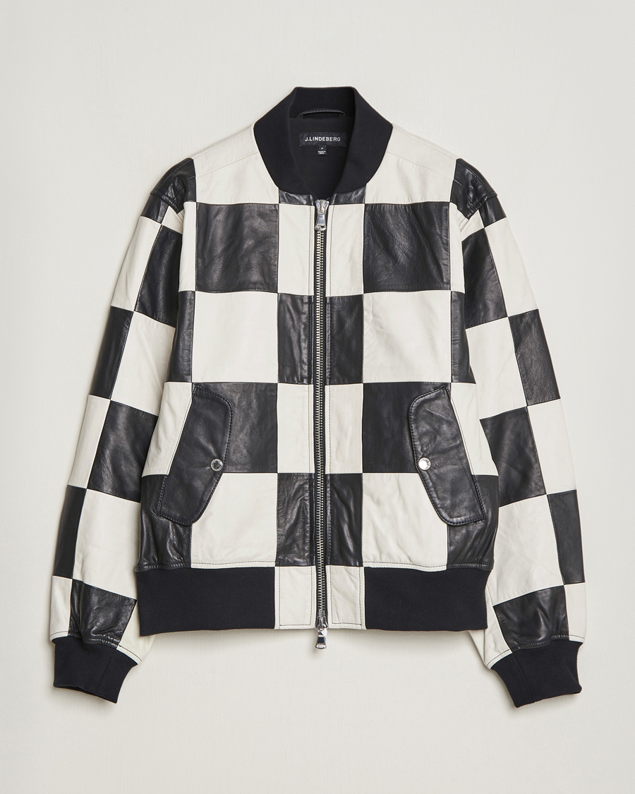 Mies | Takit | J.Lindeberg | Milan Patchwork Leather Jacket Black