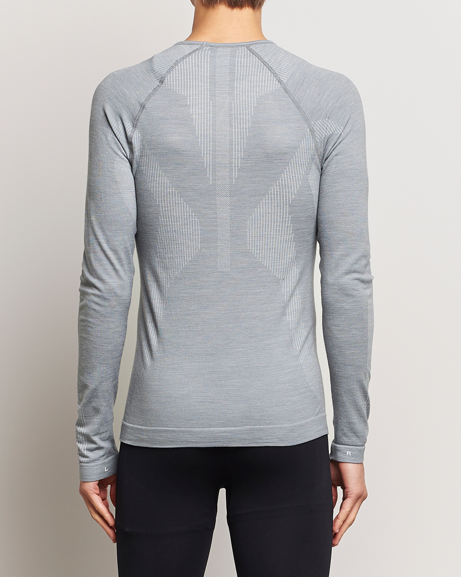Mies |  | Falke Sport | Falke Long Sleeve Wool Tech Shirt Grey Heather