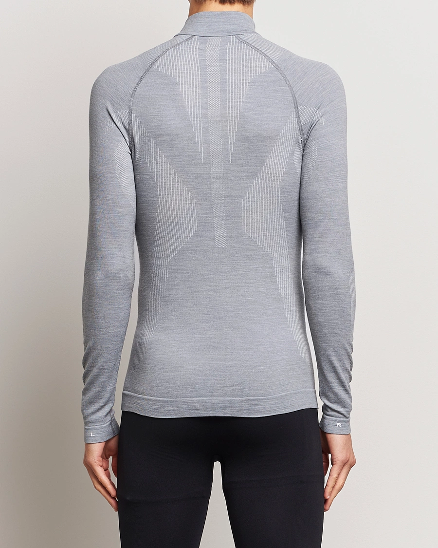 Mies |  | Falke Sport | Falke Long Sleeve Wool Tech half Zip Shirt Grey Heather