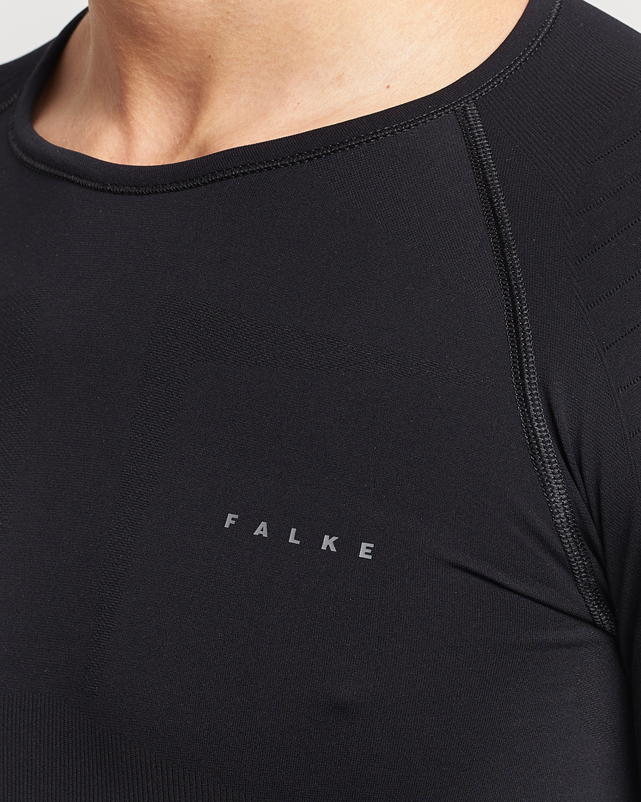 Mies | T-paidat | Falke | Long Sleeve Warm Shirt Black