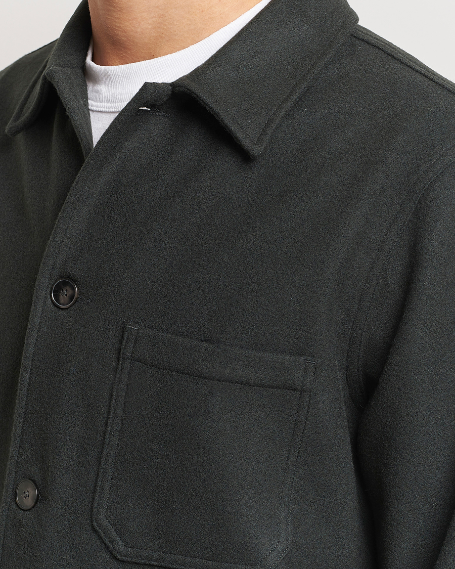 Mies | Kauluspaidat | A Day's March | Original Wool Overshirt Seaweed